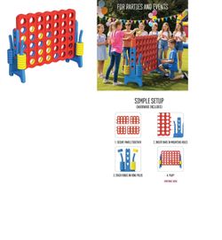 Oversized Connect 4 Kids Toy 47x16x40