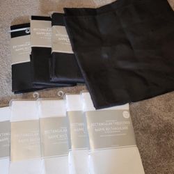 60*84 Rectangular White Or Black Tables Cloths Brand New For Sale 