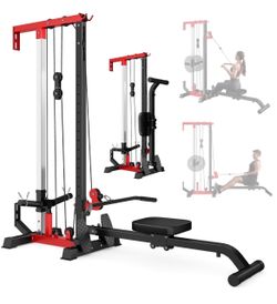 Cable Crossover Machine, Lat Pull Down Machine Training for Home Gym Fitness, Wall Mounted Pulley Tower functional trainer with Adjustable 16 Position