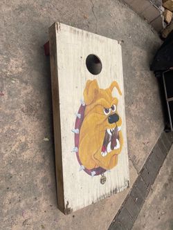 Tailgate Toss Cornhole Set with bags wood