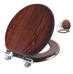 Angel Shield Round Toilet Seat - Dark Walnut 30$