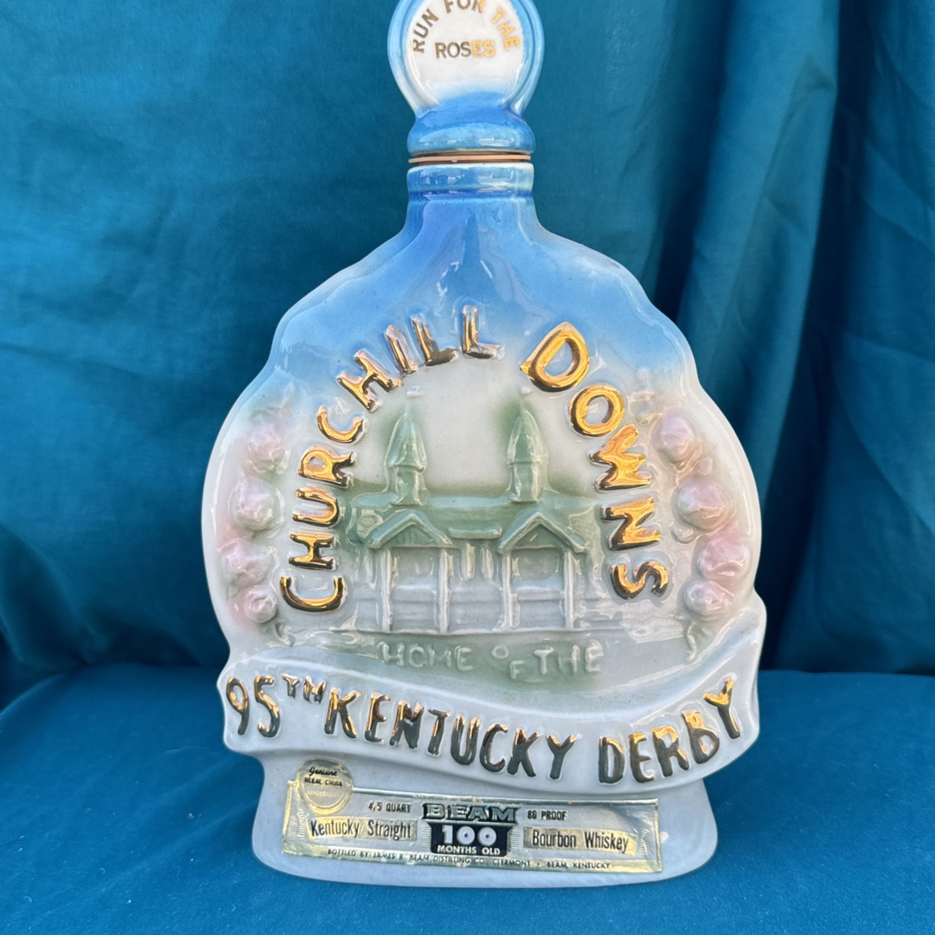 Kentucky Derby Ceramic Whiskey Bottle