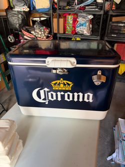 Corona Branded Metal Cooler with Bottle Opener