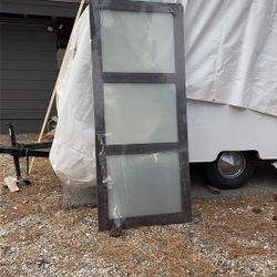 Barn door With Frosted Glass