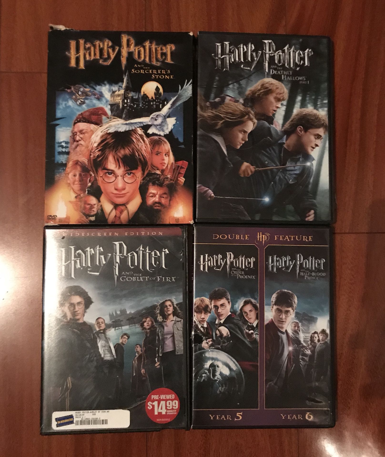 Harry Potter lot 4 DVD Movies