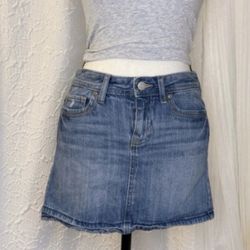 Old Navy blue denim Jean mini skirt size 14