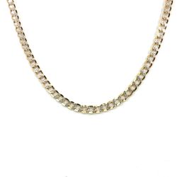 14K Yellow Gold Solid Open DC Cuban Necklace | 24 Inches, 6.5mm, 19.20 grams