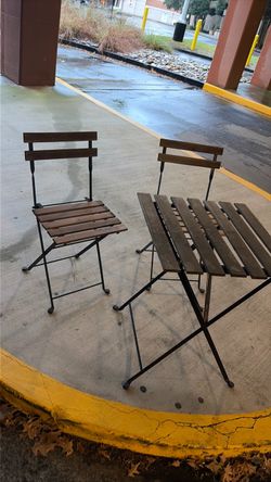 Folding Bistro Chairs Set of 2