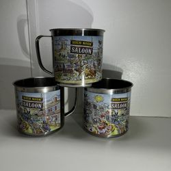 STAINLESS STEEL 32 OZ MUG “HIGH NOON SALOON” BERK (contact info removed) 3 pieces 