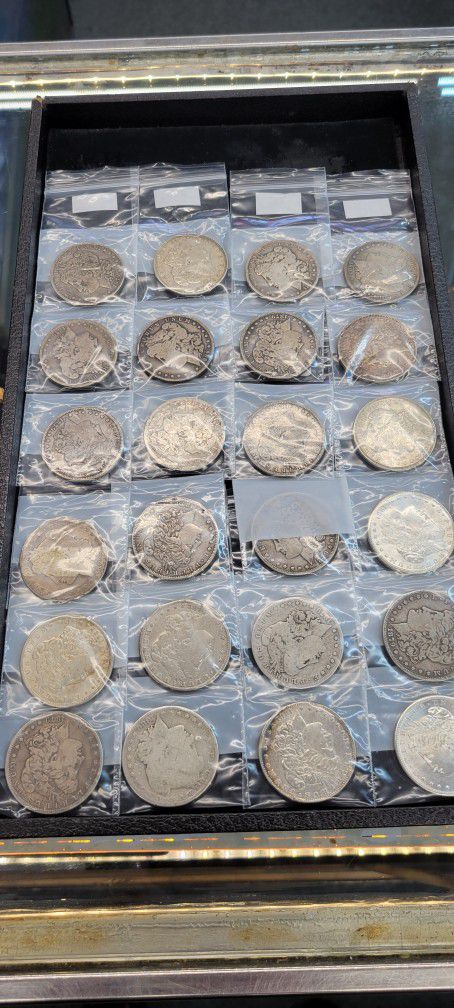 Morgan & Peace Silver Dollars . 90% Silver Coins Random Dates/Conditions