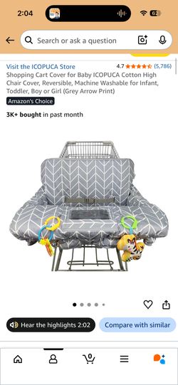 Shopping Cart Baby Seat Cover
