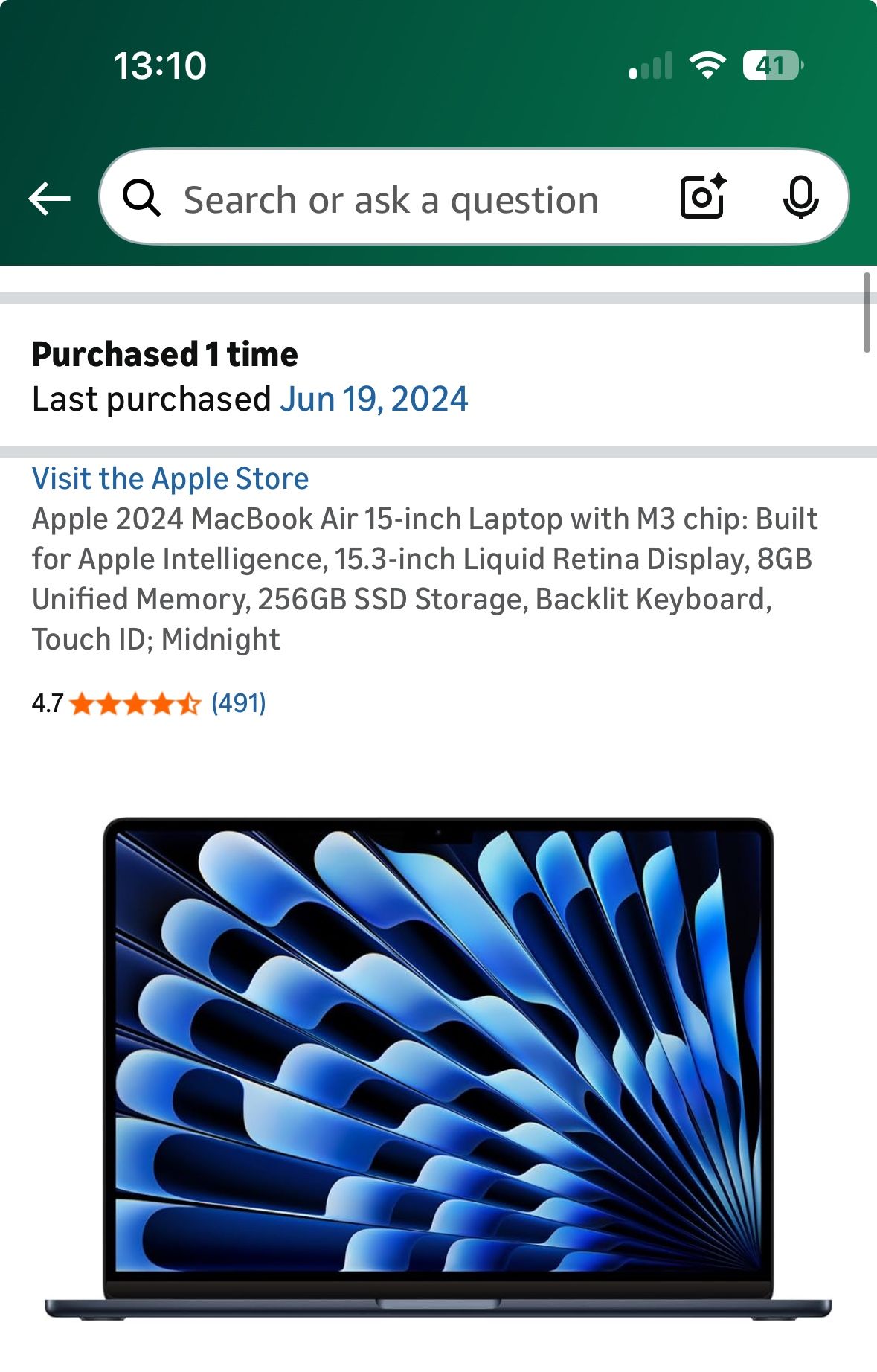 ONLY 1 YR OLD**LIKE NEW**Apple 2024 MacBook Air 15-inch Laptop