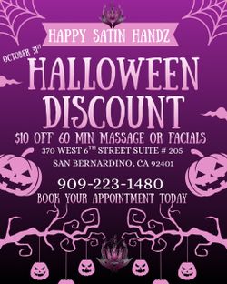 Halloween Massage or Facials