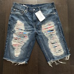 Levi’s 511 Distressed Denim Shorts – Men’s 32 – Custom Cut