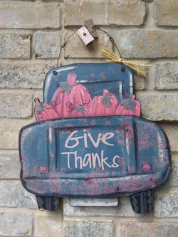 Give Thanks Fall Sign