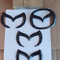 MAZDA EVIL M BLACK EMBLEM BADGE REAR TRUNK  SET CX, MAZDA3 ALL OF $20. 