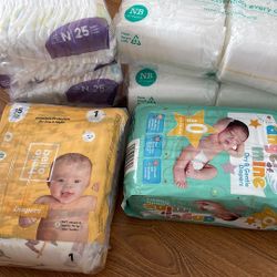 Newborn And Size 1 Diapers