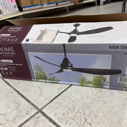 Home Decorators - LEVANTO 52 in Indoor/outdoor 3 Blades -Ceiling Fan In Black