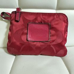 Coach Signature Logo Travel Cosmetic Bag