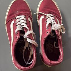 Vans Shoes Red Burgundy Size 6.5