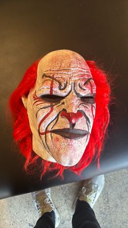 Custom painted Halloween horror clown mask.