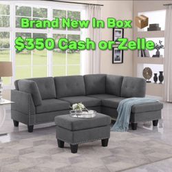 Ottoman And Couch 🛋️ L Shape Sectional Brand New In Box 📦 