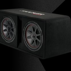 2-12” Kicker CompVR’s Subwoofer Enclosure, 1600w Peak Power!