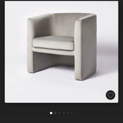 Dark Grey Velvet Accent Chair 
