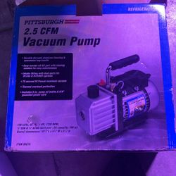 Pittsburgh 2.5 CFM Vacuum Pump 80 $ Or Best Offer Trades Welcome