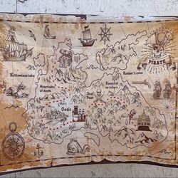 Small Pirate Map Backdrop