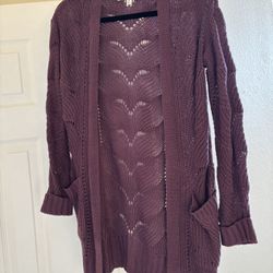 Pink Republic Burgundy Cardigan 