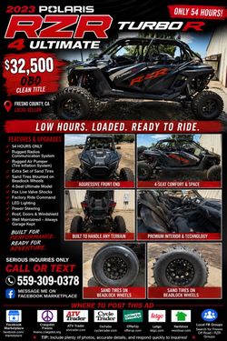 2023 Polaris RZR Turbo R 4 Ultimate — 54 Hours