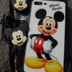 New Mickey Mouse IPhone 7/8 Plus, Pop Socket,  Lanyard Phone Case 