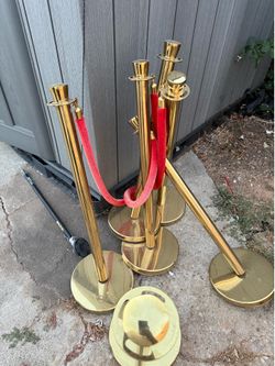 stanchions 6 pc gold