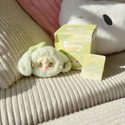 Yooki CONFIRMED light green 'cutely rabbit' plush keychain