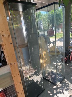 Glass display cabinets