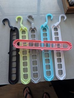 Multi-Hole Space Saving Plastic Hangers Set