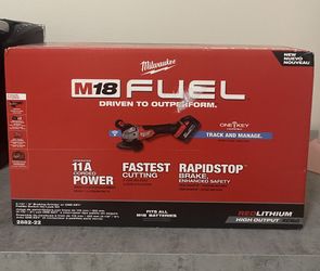 Milwaukee M18 Fuel One Key Grinder ,Rapid Charger ,(2) 6.0 High Output Batteries And Bag