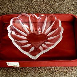 Vintage Dillards Crystal Heart Jewelry Holder & Jewelry Drawer Organizer $10 for Both