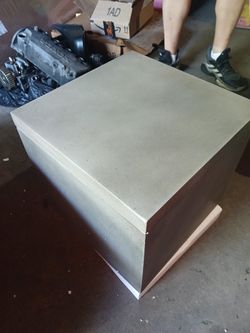 Concrete Cube Outside End Table