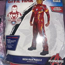 Iron Man Muscle Costume - Child Medium