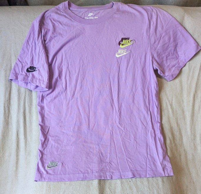 The Nike Tee - Short Sleeve Mens M - Purple - Embroidered Swooshes