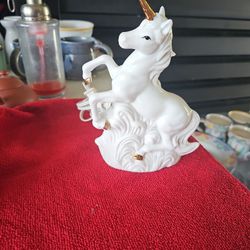 Vintage Gold Porcelain Fine Unicorn 