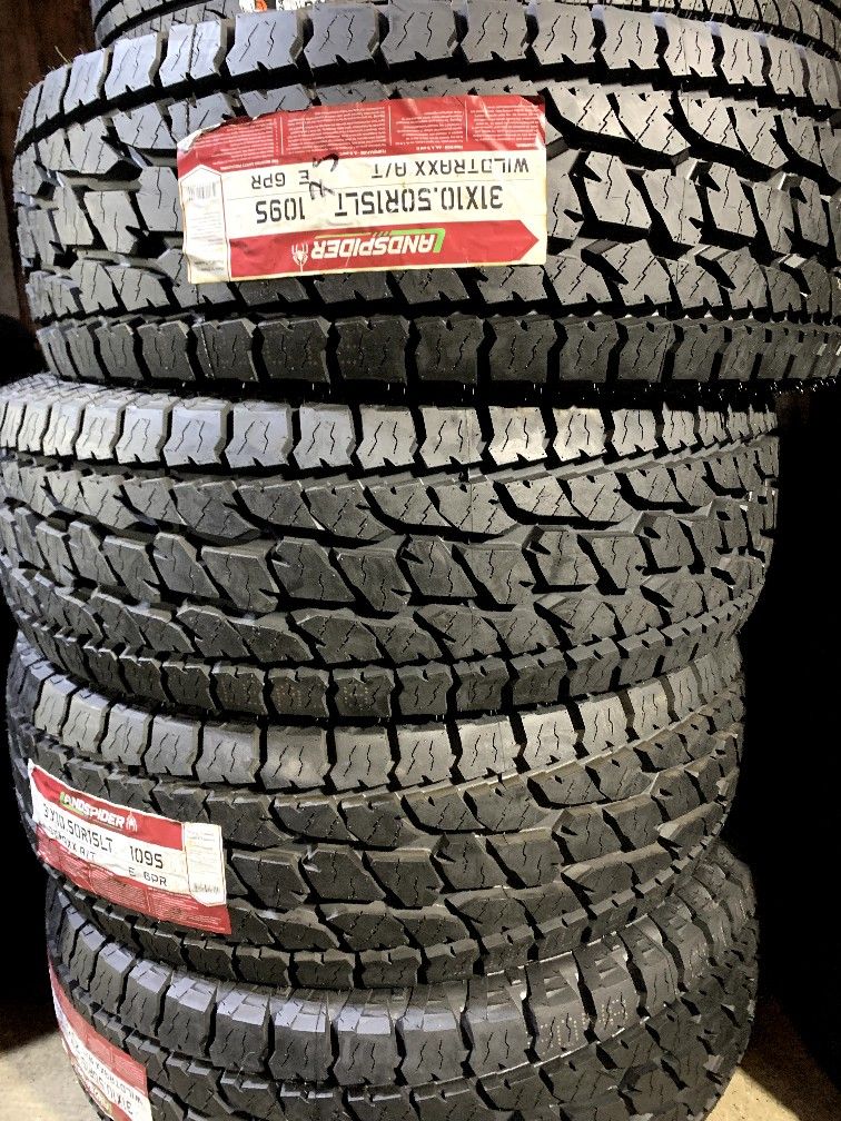 set of brand new tires 31X10.50R15LT landspider Wildtraxx A/T for only $750 all four tires 