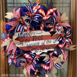 Beautiful Patriotic Wreath 