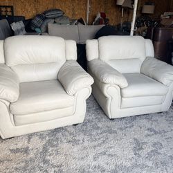 Verona Cream Leather 2+2 Seater Sofa Set Collection 