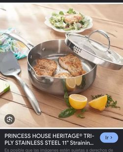 Sarten triply de 11” de Acero Inoxidable de princess house