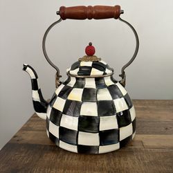 Mackenzie Childs 3 Quart Tea Kettle Teapot 