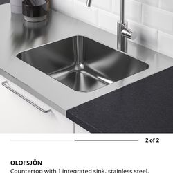 IKEA countertop with integrated sink + faucet