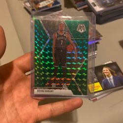Kevin Durant 2019-20 Panini Mosaic No. 1 Green Prizm 